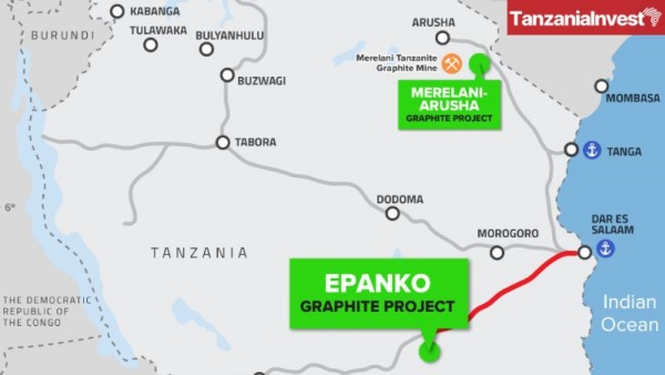 Tanzania-mineral-resource-map
