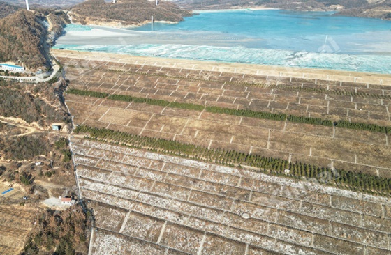 Tailings storage facility at a mining site
